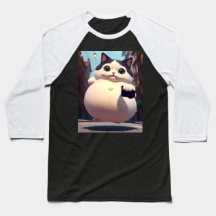 Selfie Fat cat - Modern digital art Baseball T-Shirt